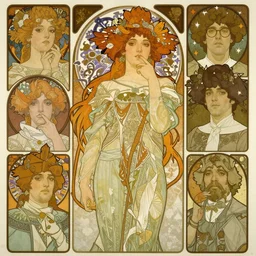 detailed portrait of amber heard by alphonse mucha, ayami kojima, yoshitaka amano, charlie bowater, karol bak, greg hildebrandt, jean delville, and mark brooks, art nouveau, pre - raphaelite, neo - gothic, gothic, art nouveau, intricate fine details, exquisite, rich deep moody colors