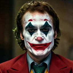 [portrait of Macron as the Joker]