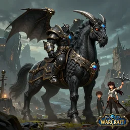 mount epic black war steed screenshot world of warcraft mounts worldboss borberland comics by jesper ejsing art and by feng zhu, by rhads, makoto shinkai and lois van baarle, ilya kuvshinov, rossdraws global light 3 d rtx hdr