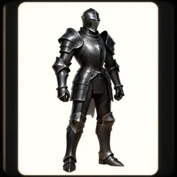 videogame card painting of an elegant black steel - plate armor artstation, rpg, digital art, vibrant & colorful background, dark souls, runescape, skyrim, final - fantasy, diablo - 3