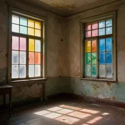 hq sharp photo realistic shabby chic room with windows colorful atmospheric, lisa frank, greg rutkowski, artstation behance