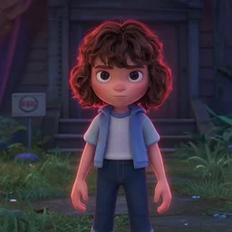 stranger things in the pixar style