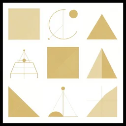 poster design, grid layout, golden ratio, illustrations, typographic shapes, minimalism