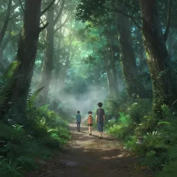 path into lush forest, mysterious mist, behance hd by jesper ejsing, by rhads, makoto shinkai and lois van baarle, ilya kuvshinov, rossdraws global illumination