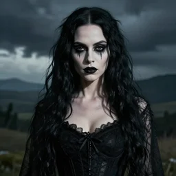 Christina Ricci in Goth make up
