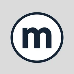 a vector logo with a circle, and in the middle the letter m and the letter l