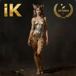 full body pose, hyperrealistic mixed media painting of a beautiful attractive animal woman, dim volumetric lighting, 8 k, octane beautifully detailed render, extremely hyper detailed, intricate, epic composition, cinematic lighting, masterpiece, trending on artstation, very very detailed, masterpiece, stunning, hdr, smooth, sharp focus, high resolution, award, winning photo, dslr, 5 0 mm