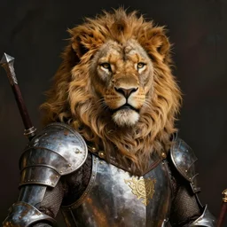 book cover about a medieval lion knight