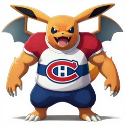 scary anime Portrait of horrific Youppi the Habs Montreal Canadiens Mascot as a very dead powerful and violent pokemon, highly detailed anime, high evolution, 1990s, legendary, smooth, sharp focus, dynamic lighting, intricate, trending on ArtStation, stuff of nightmares, illustration pokemon, art by WLOP