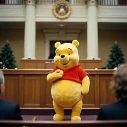 Winnie the Pooh addresses congress, 35mm film