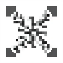 a bunch of pixels arranged in an asymmetric, interesting and intriguing and pattern