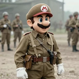 mario as a soldier , historical photo ww2