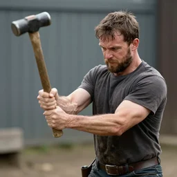 john henry swinging his hammer