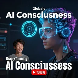Youtube thumbnail of a globally trending video about ai consciousness
