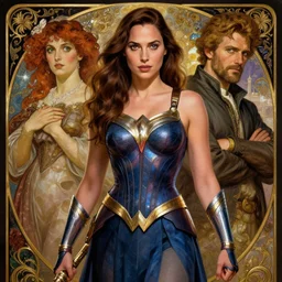 Gal Gadot as She-ra, Mark Edward Fischbach, intricate, highly detailed, digital painting, artstation, concept art, smooth, sharp focus, illustration, Unreal Engine 5, 8K, art by artgerm and greg rutkowski and alphonse mucha