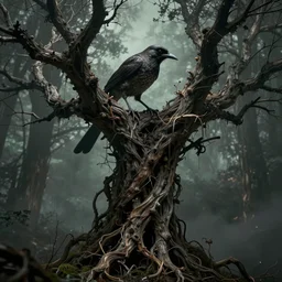 the shrike, a cruel terrific creature, impales its victims upon the tree of pain, an immense structure made of a similar material as the entity, condemned to suffer eternally, hyperrealist, breathtaking, cinematic, conceptual art, dark fantasy, intricate digital art, lovecraftian, horror, alien, 8 k, trending on artstation