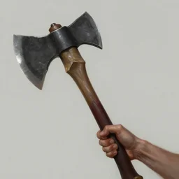 a massive two - handed axe that is said to be cursed., artstation, concept art, smooth, sharp focus ilustration hq, painting in the style of the movie poster, octane render, hyperrealistic, aenaluck, artgerm and roberto ferri and greg rutkowski