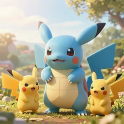 real life pokemons, cute!!!, content!!!, mischievous!!!, adorable!!!, fluffy!!!, ultra realistic!!!, golden hour, sharp focus