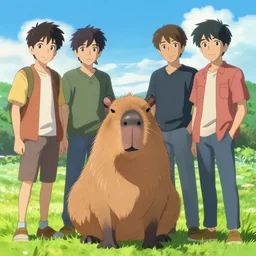 a full body portrait of capybara artwork by evan stanley, tyson hesee, ken penders, sega, trending on artstation, makoto shinkai, trending on pixiv fanbox