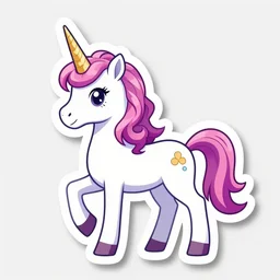 die cut sticker of anime tsundere unicorn