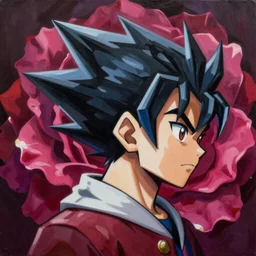 Ibuki from SFIII Third Strike profile picture by Sachin Teng, asymmetrical, Organic Painting , Violent, Dark, Rose Petal Background, Powerful, geometric shapes, hard edges, energetic, graffiti, street art:2 by Sachin Teng:4