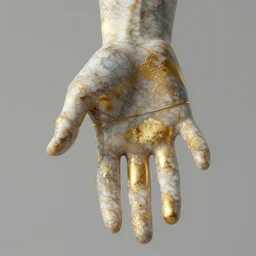 artistic render of a hand, marble, gold, 4 k, 8 k, ultra realistic, hyperrealistic, extreme details, unreal engine 5, masterpiece