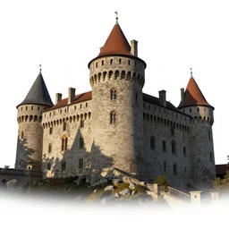 medieval castle, by david burliuk