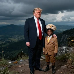donald trump as pee wee herman adventuring