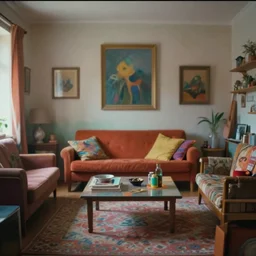 colorful. mundane scene home interior. experimental art film still. special effects. ilm. cinematography masterpiece. heavy depth of field. cannes film festival winner. trending. hd. 4 k. surreal. scene. beautiful. moving.