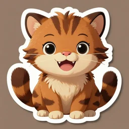 victo ngai cute happy panther sticker design, highly detailed, high quality, digital painting, by ross tran and studio ghibli and alphonse mucha, artgerm