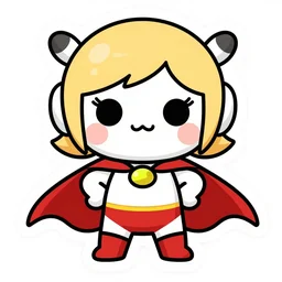cute miss mascot momartik momartik froslass super hero sticker art, cronobreaker, beeple game icon