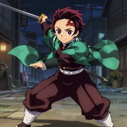 emma watson in heavens feel movie, demon slayer, ufotable, high quality, artgerm, action, on a street, night, fate stay night, unlimited blade works, greg rutkowski, high resolution, dynamic pose, landscape, medium portrait, samurai outfit, action, hyper realistic, anime, koyoharu gotouge, sakuga