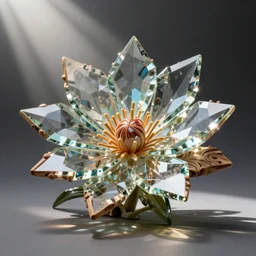 exotic surreal living glass prism flower by chris wood, sunbeams, featured on artstation hd