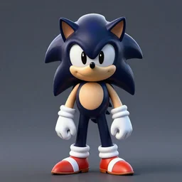 sonic wearing dark vander's outfit, digital art