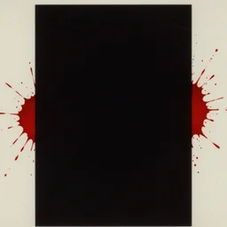 category b film poster with trace of a shots in centre, grindhouse, planet of terror movie, blood splatter on the sides, focus, grainy tape, distortion, low detailed, minimalistic, dark painting
