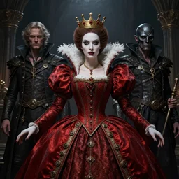 queen of hearts, the dark fantasy of gaston bussiere, bayard wu, greg rutkowski, giger, maxim verekhin hyperdetalized, artstation, cgsociety, volumetric dynamic lighting, highly detailed, cinematic lighting
