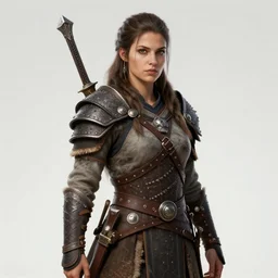 a female barbarian | | realistic shaded, fine details, realistic shaded lighting poster by greg rutkowski, magali villeneuve, artgerm, jeremy lipkin and michael garmash and rob rey