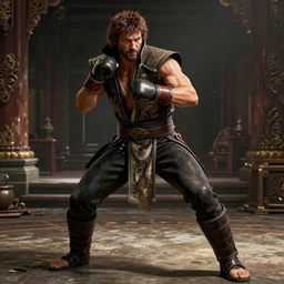 John Mulaney rendered in Mortal Kombat 11 in a fight pose