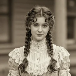 old photo of  beautiful victorian girl, 8k, high quality