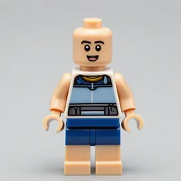 Lego man with human skin