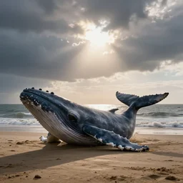 whale washed up on beach