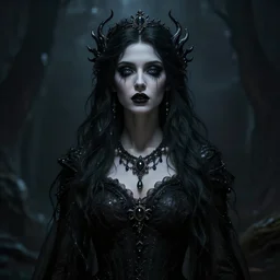 stunning otherworldly Gothic goddess of beauty Lolabye, dark and mysterious, atmospheric, ominous, eerie, cinematic, Epic, 8k, 4k, ultra detail, ultra realistic, rendered by awesomeness