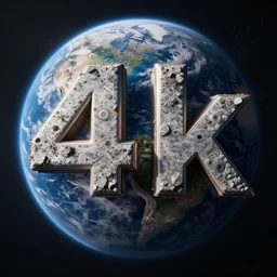a massive astroid impacting earth, 4k, ultra realistic