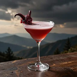 a cocktail made of demon flesh, photograph