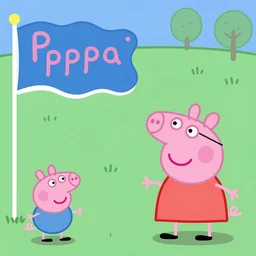 Peppa Pig committing Jihad against Israel in the style of Pierre-Auguste Renoir