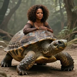 film still of ( ( ( ( ( ( ( oprah winfrey ) ) ) ) ) ) ) as an ancient!!!! tortoise!!!! human hybrid, scaly skin and shell in a fantasy movie