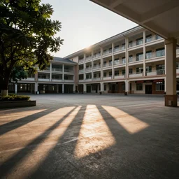 a high school plaza