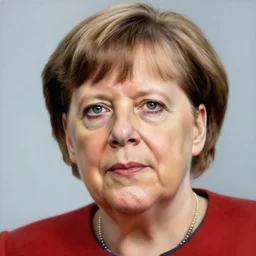 portrait of angela merkel, painting by paula rego, high detail, high resolution