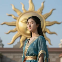 beautiful portrait girl style sun dynasty