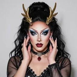 drag queen with dragon make - up